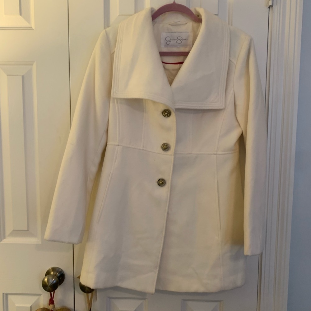 Jessica Simpson ivory/cream coat - never worn - size M